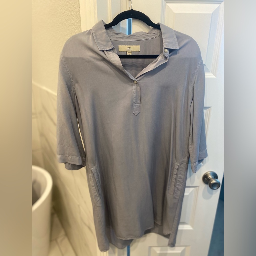 Thread & Supply Medium Dress. Light Grey/Blue.